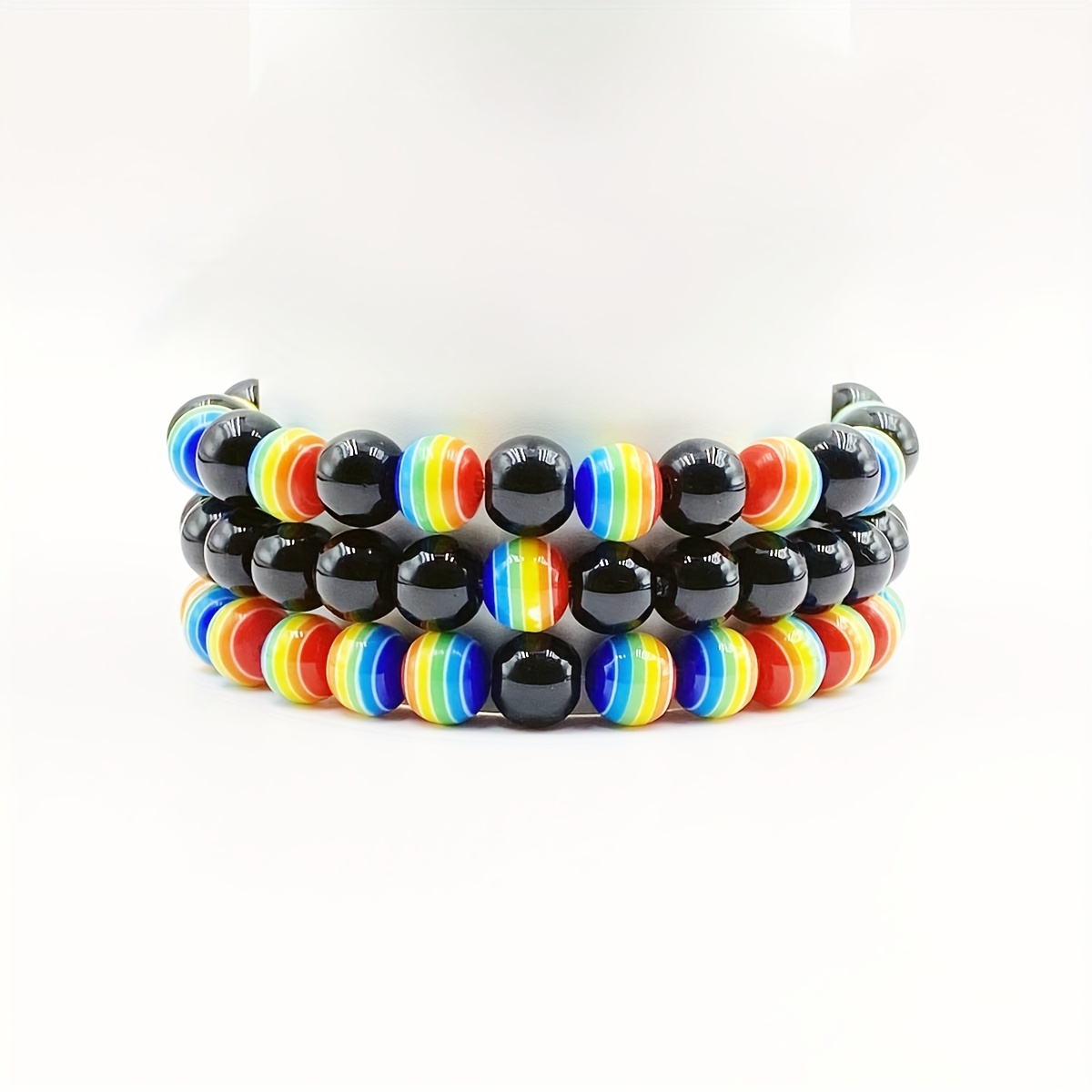 Rainbow Beads Fashionable Bracelets Pride Month Couple Bracelets